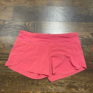 Lululemon Coral / Pink Speed Up Short Size 10